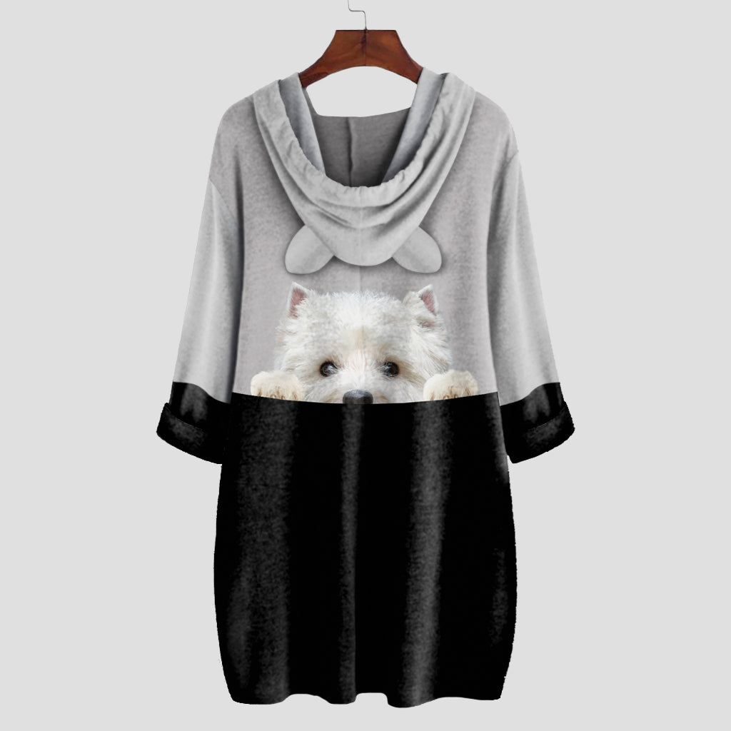 Can You See Me Now - West Highland White Terrier Hoodie With Ears V1