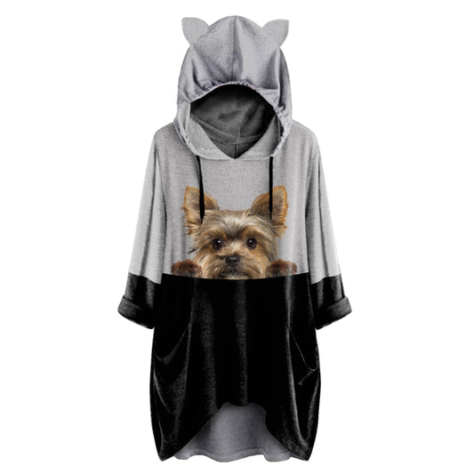 Can You See Me Now - Yorkshire Terrier Hoodie With Ears V1