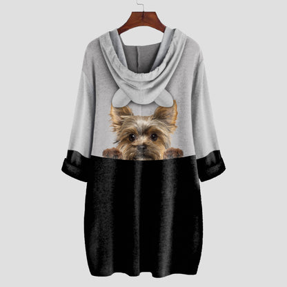 Can You See Me Now - Yorkshire Terrier Hoodie With Ears V1