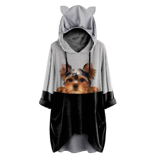 Can You See Me Now - Yorkshire Terrier Hoodie With Ears V2