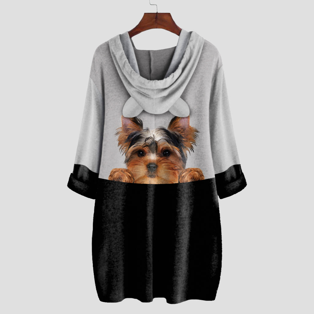 Can You See Me Now - Yorkshire Terrier Hoodie With Ears V2