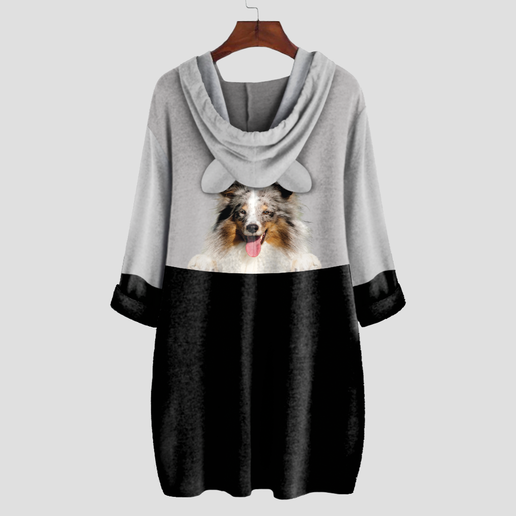 Can You See Me Now - Shetland Sheepdog Hoodie With Ears V2