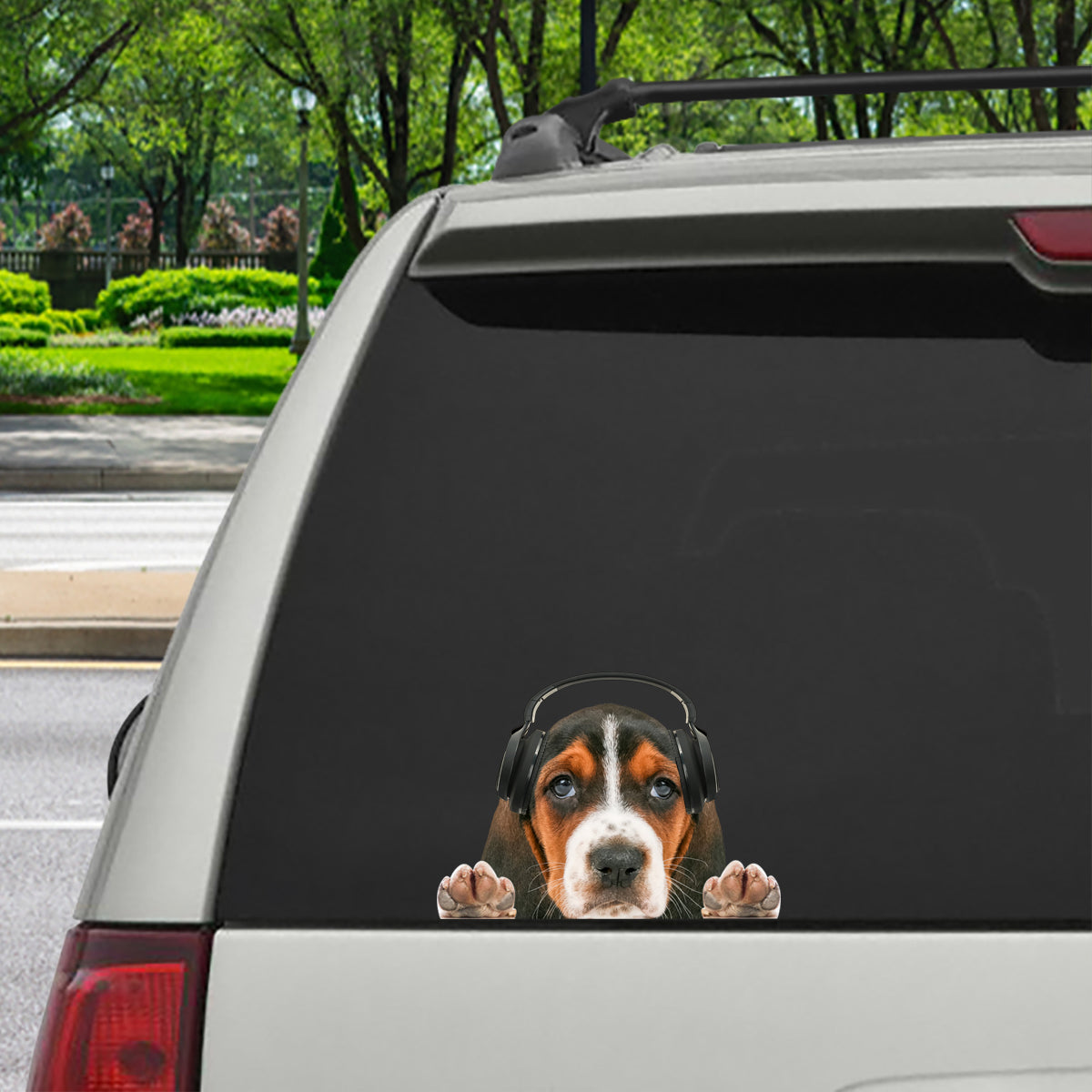 Can You See Me Now - Basset Hound Car/ Door/ Fridge/ Laptop Sticker V2