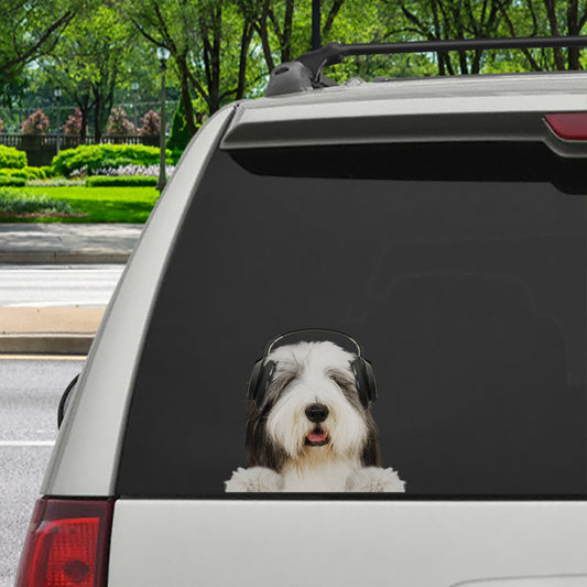 Can You See Me Now - Bearded Collie Car/ Door/ Fridge/ Laptop Sticker V2