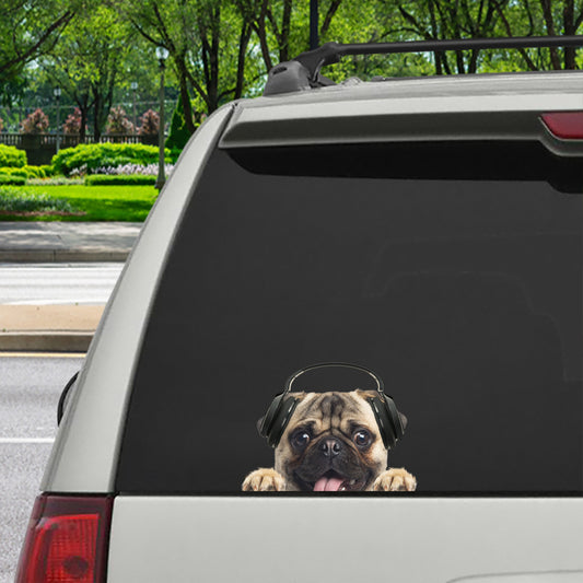 Can You See Me Now - Pug Car Sticker V3