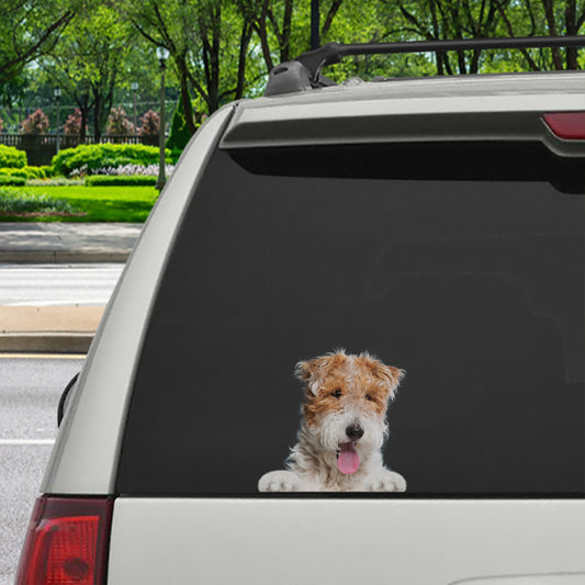 Can You See Me Now - Wire Fox Terrier Car/ Door/ Fridge/ Laptop Sticker V1