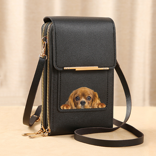 Cavalier King Charles Spaniel - Touch Screen Phone Wallet Case Crossbody Purse V1