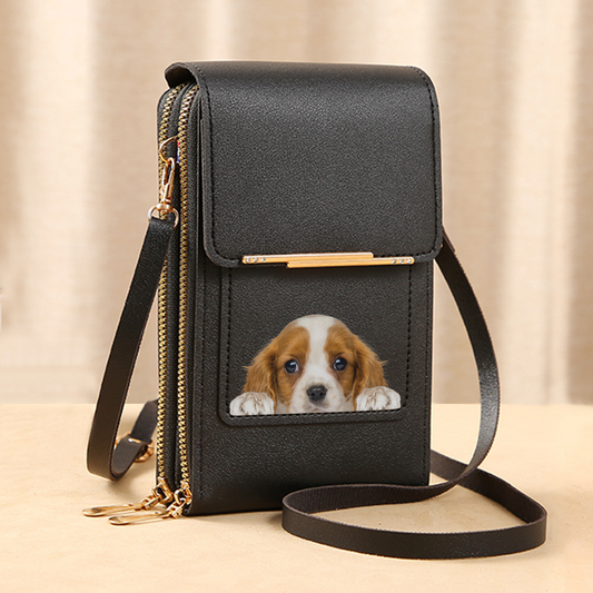 Cavalier King Charles Spaniel - Touch Screen Phone Wallet Case Crossbody Purse V2