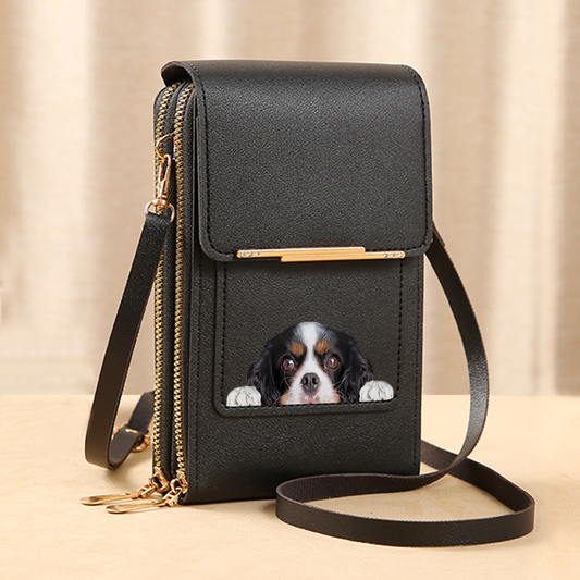Cavalier King Charles Spaniel - Touch Screen Phone Wallet Case Crossbody Purse V3