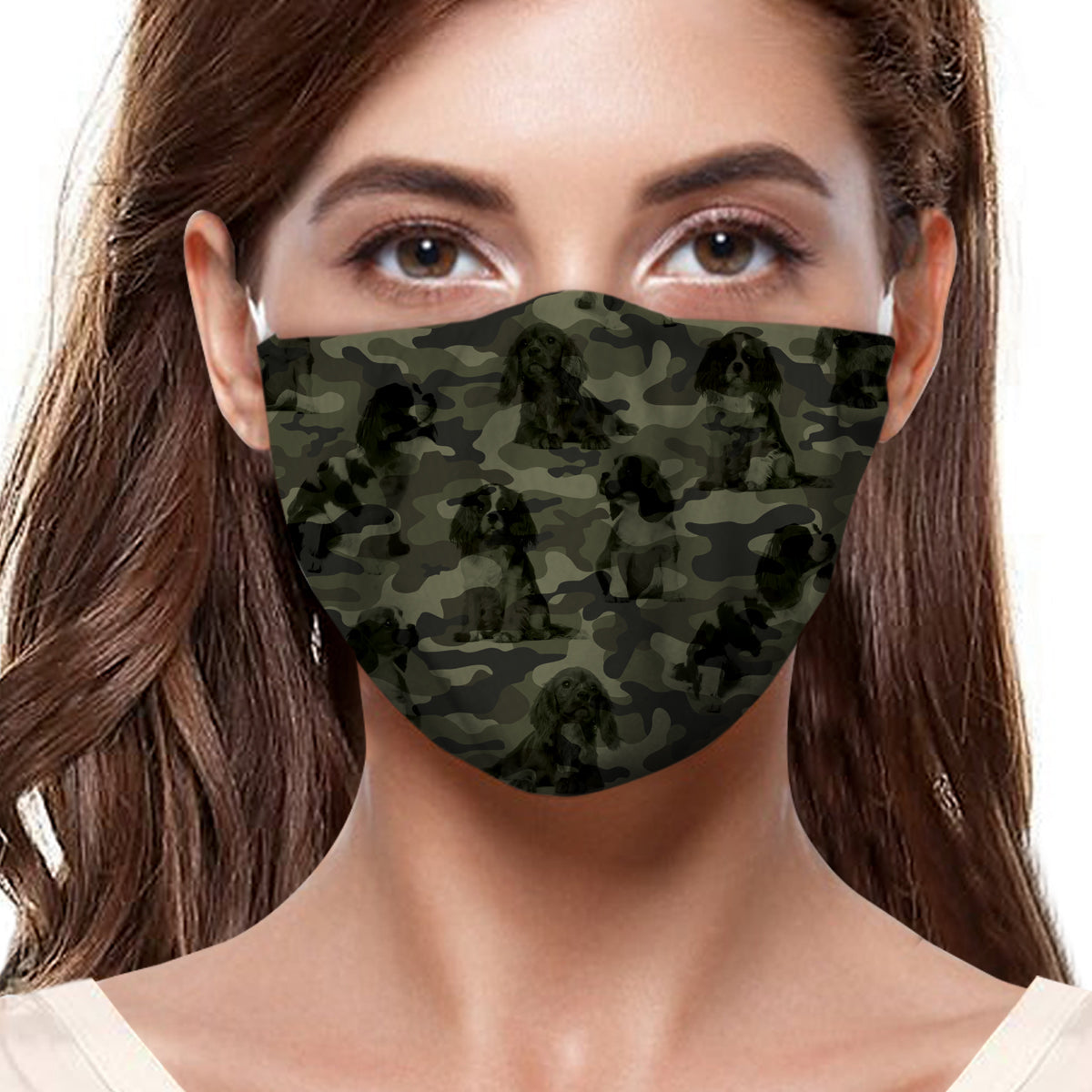 Cavalier King Charles Spaniel Camo F-Mask V1