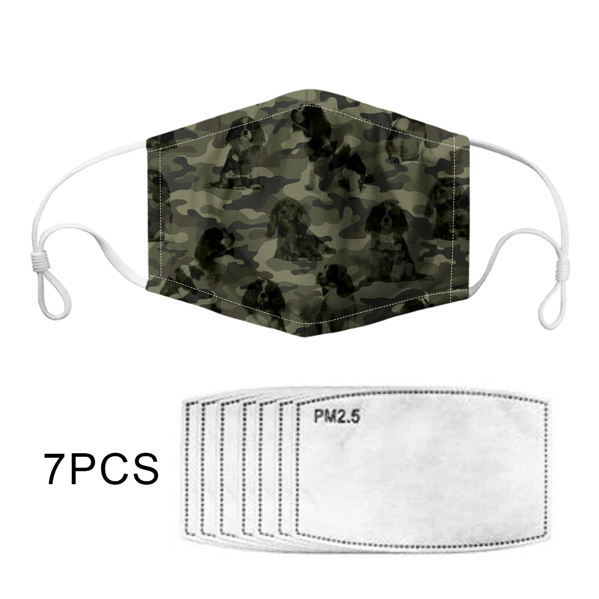 Cavalier King Charles Spaniel Camo F-Mask V1