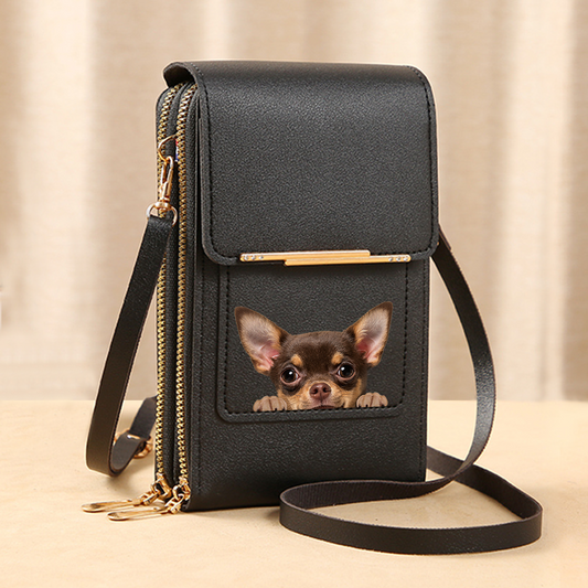 Chihuahua - Touch Screen Phone Wallet Case Crossbody Purse V1