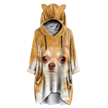 Chihuahua Mom - Sweat à capuche avec oreilles V1