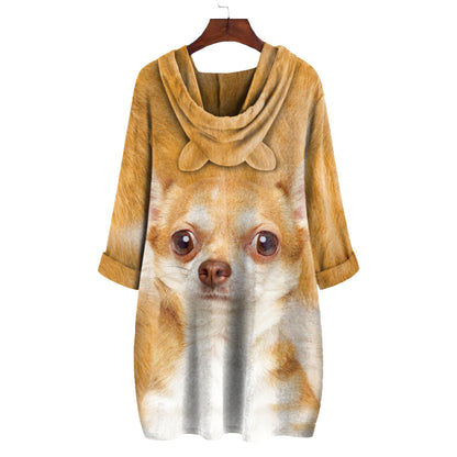 Chihuahua Mom - Sweat à capuche avec oreilles V1