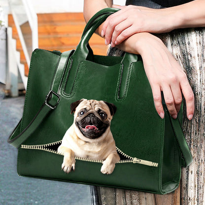 Chill Out Time With Pug - Luxury Handbag V1
