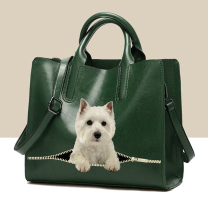 Chill Out Time With West Highland White Terrier - Luxury Handbag V1