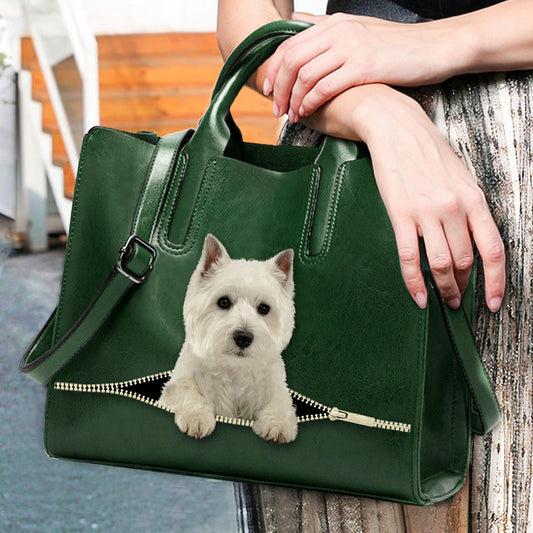 Entspannen Sie sich mit dem West Highland White Terrier – Luxushandtasche V1