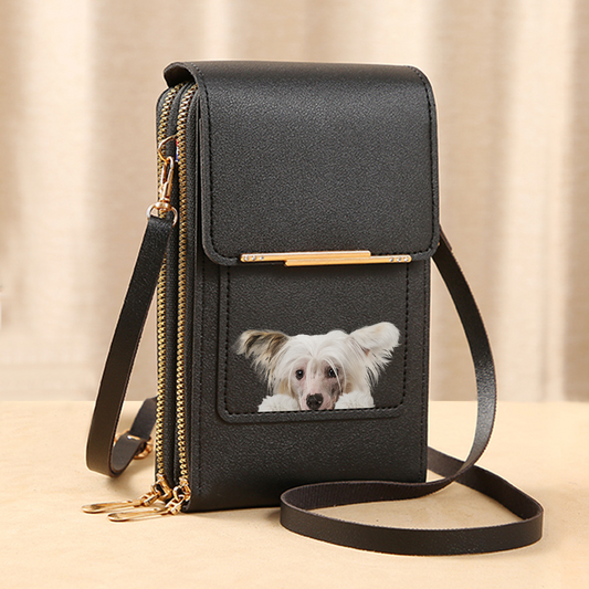 Chinese Crested - Touch Screen Phone Wallet Case Crossbody Purse V1