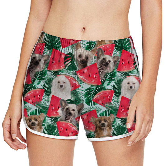 Chinese Crested - Colorful Women's Running Shorts V1