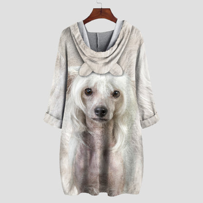 Chinese Crested Mom - Kapuzenpullover mit Ohren V1