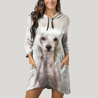 Chinese Crested Mom - Kapuzenpullover mit Ohren V1