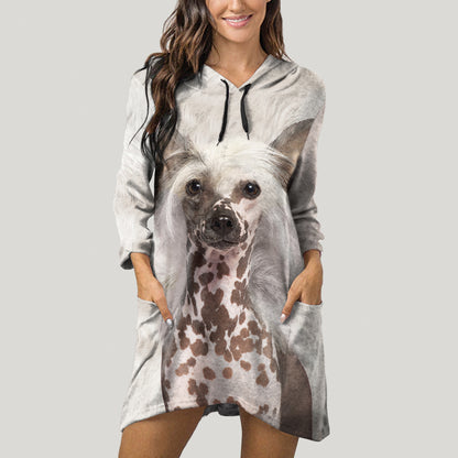 Chinese Crested Mom - Kapuzenpullover mit Ohren V2