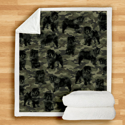 Chow Chow Camo Decke V1