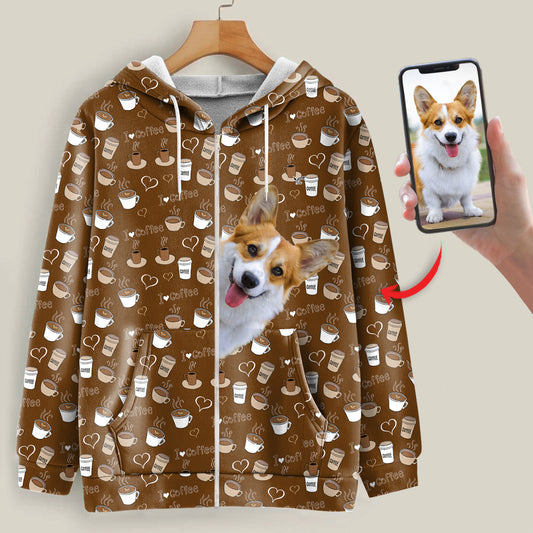 Coffee Time - Personalized Hoodie With Your Pet's Photo