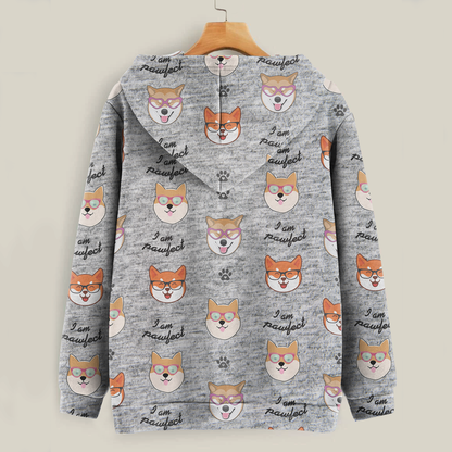 Ich bin Pawfect – Shiba Inu Hoodie