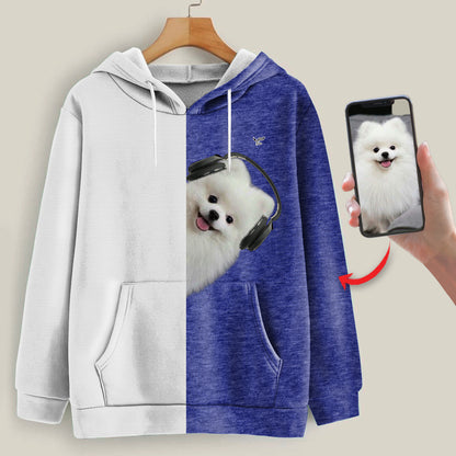 Funny Happy Time - Personalized Hoodie With Your Pet's Photo V2