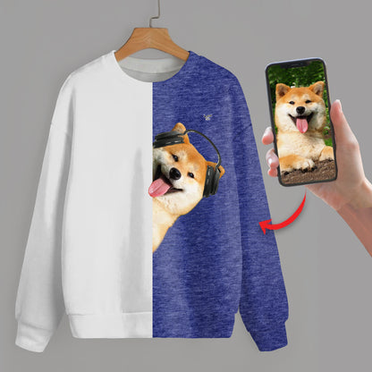 Funny Happy Time - Personalized Sweatshirt With Your Pet's Photo