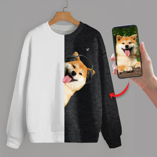 Funny Happy Time - Sweat-shirt personnalisé avec la photo de votre animal