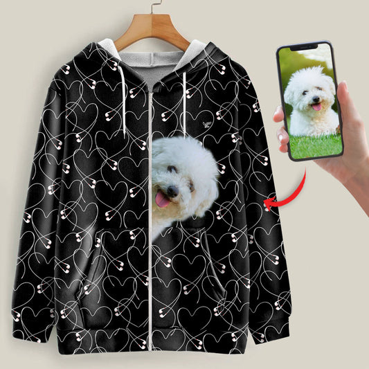 Stehlen Sie Ihr Herz – personalisierter Kapuzenpullover mit dem Foto Ihres Haustieres