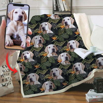 Ich liebe dich für immer – personalisierte bunte Decke mit dem Foto deines Haustiers