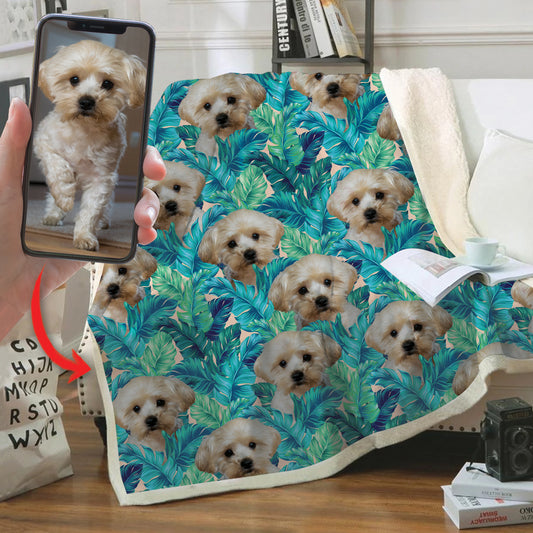 Love You Forever - Personalized Colorful Blanket With Your Pet's Photo