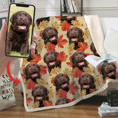 Ich liebe dich für immer – personalisierte bunte Decke mit dem Foto deines Haustiers