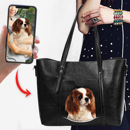 Ich liebe dich – personalisierte einzigartige Handtasche mit dem Foto deines Haustieres V1