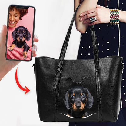 Love You - Personalized Unique Handbag With Your Pet's Photo V1