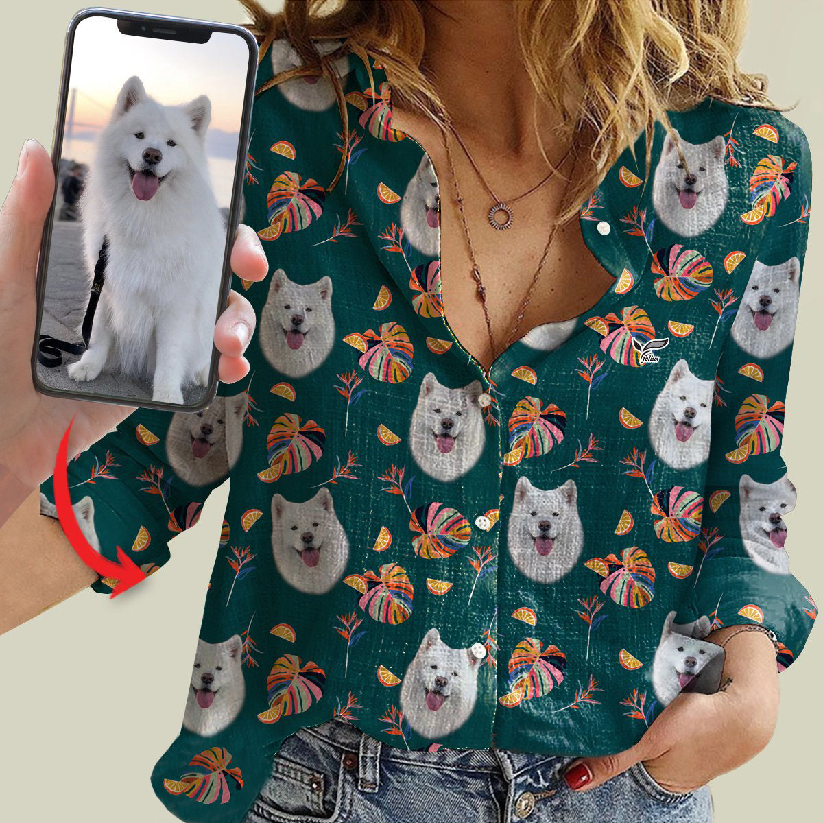 Cute Personalized Blouse With Your Pet's Photo V2
