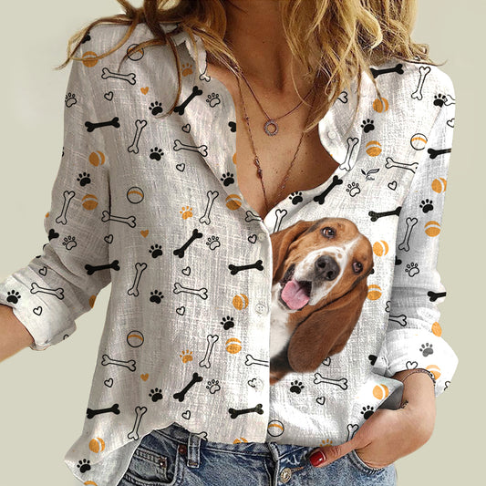 Cute Basset Hound Mom - Follus Women's Long-Sleeve Shirt