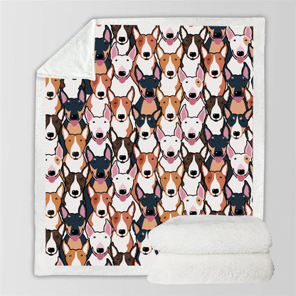 Cute Cartoon Bull Terriers - Follus Blanket