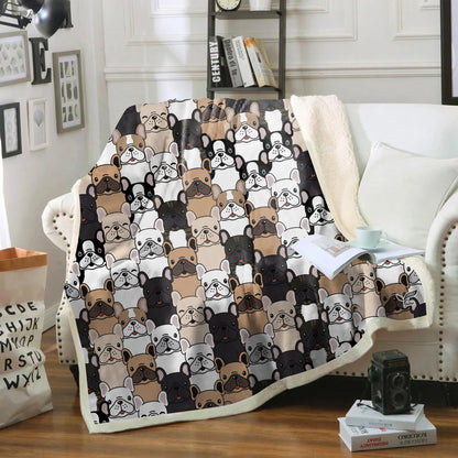 Cute Cartoon French Bulldogs - Follus Blanket