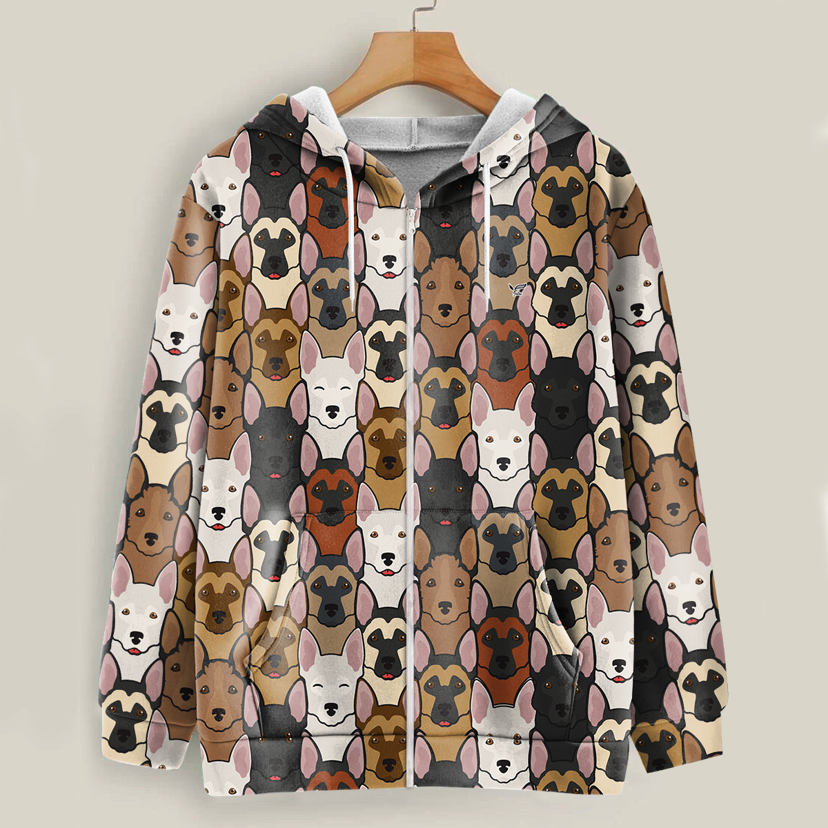 Cute Cartoon German Shepherds - Follus Hoodie