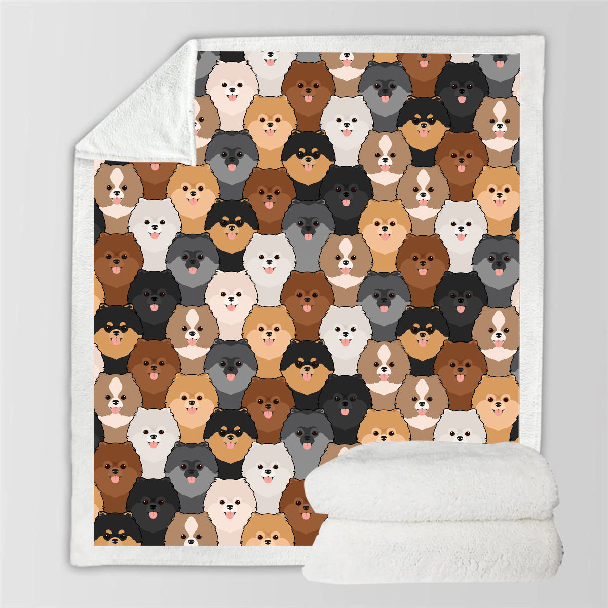 Cute Cartoon Pomeranians - Follus Blanket