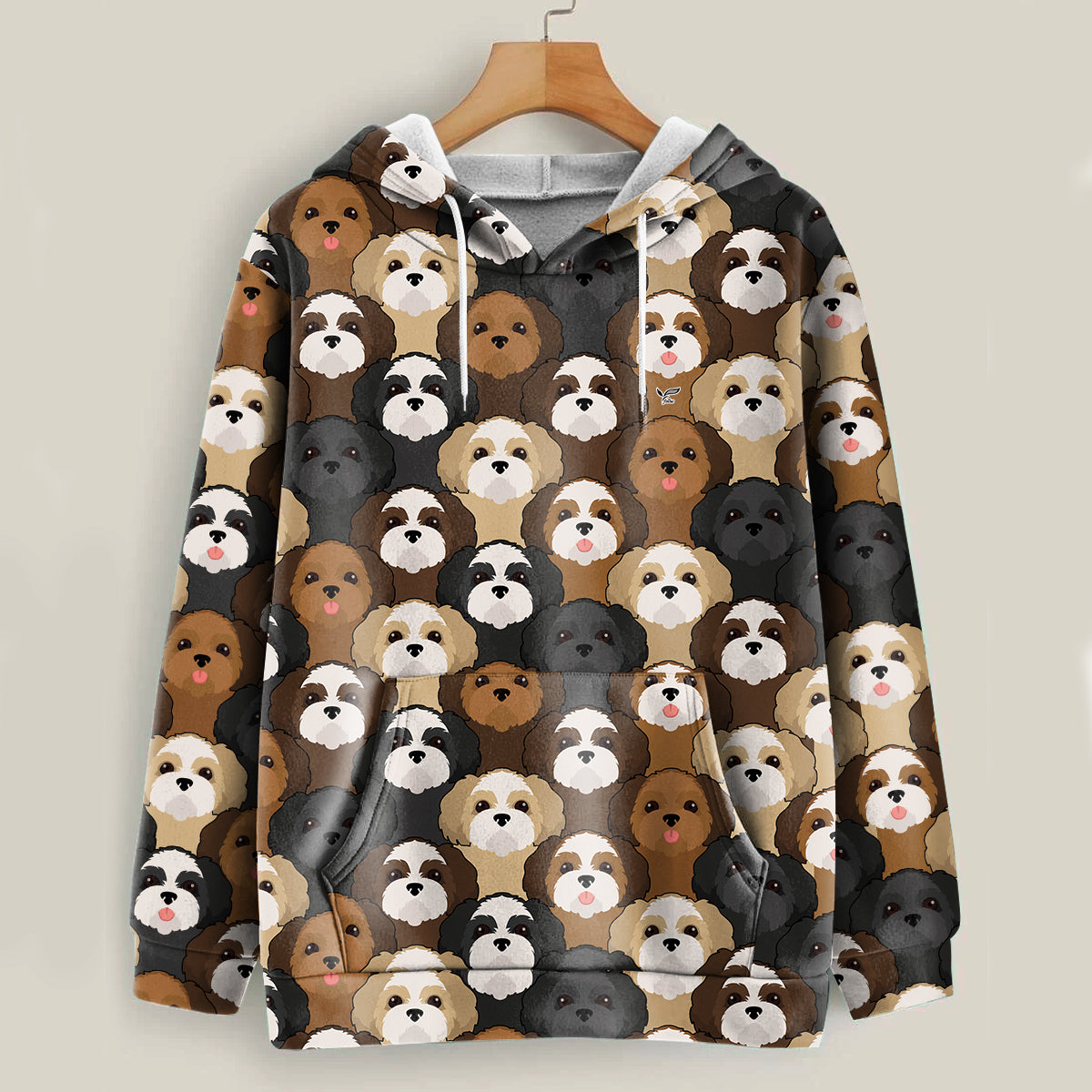 Dessin animé mignon Shih Tzus - Sweat à capuche Follus