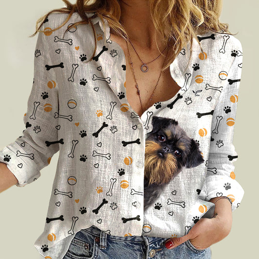 Cute Griffon Bruxellois Mom - Follus Women's Long-Sleeve Shirt
