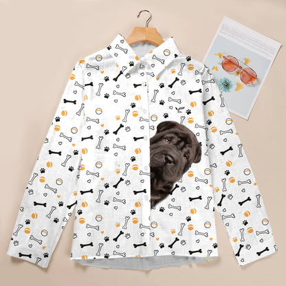 Cute Shar Pei Mom - Follus Women's Long-Sleeve Shirt