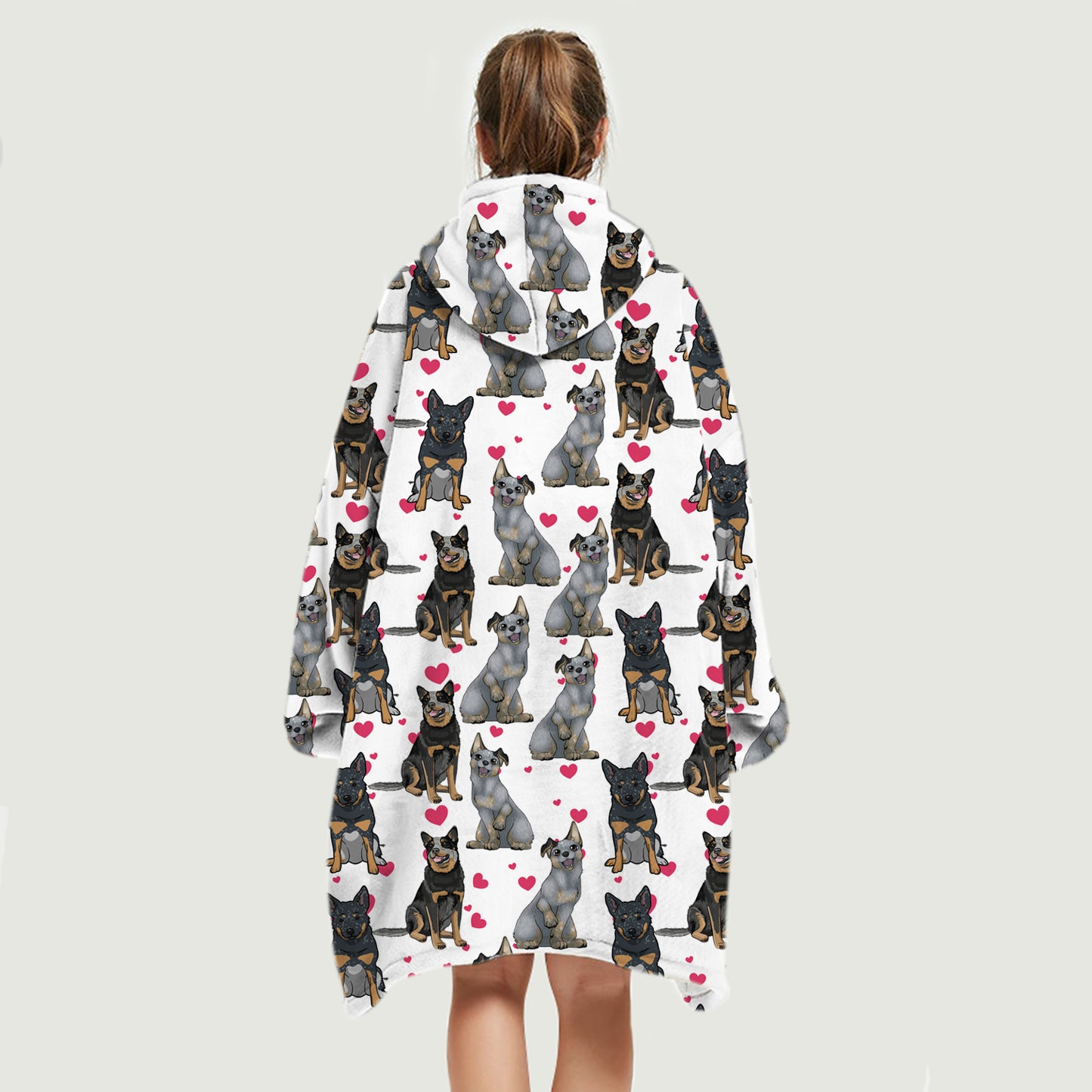 Cute Winter - Australian Cattle Fleece Blanket Hoodie