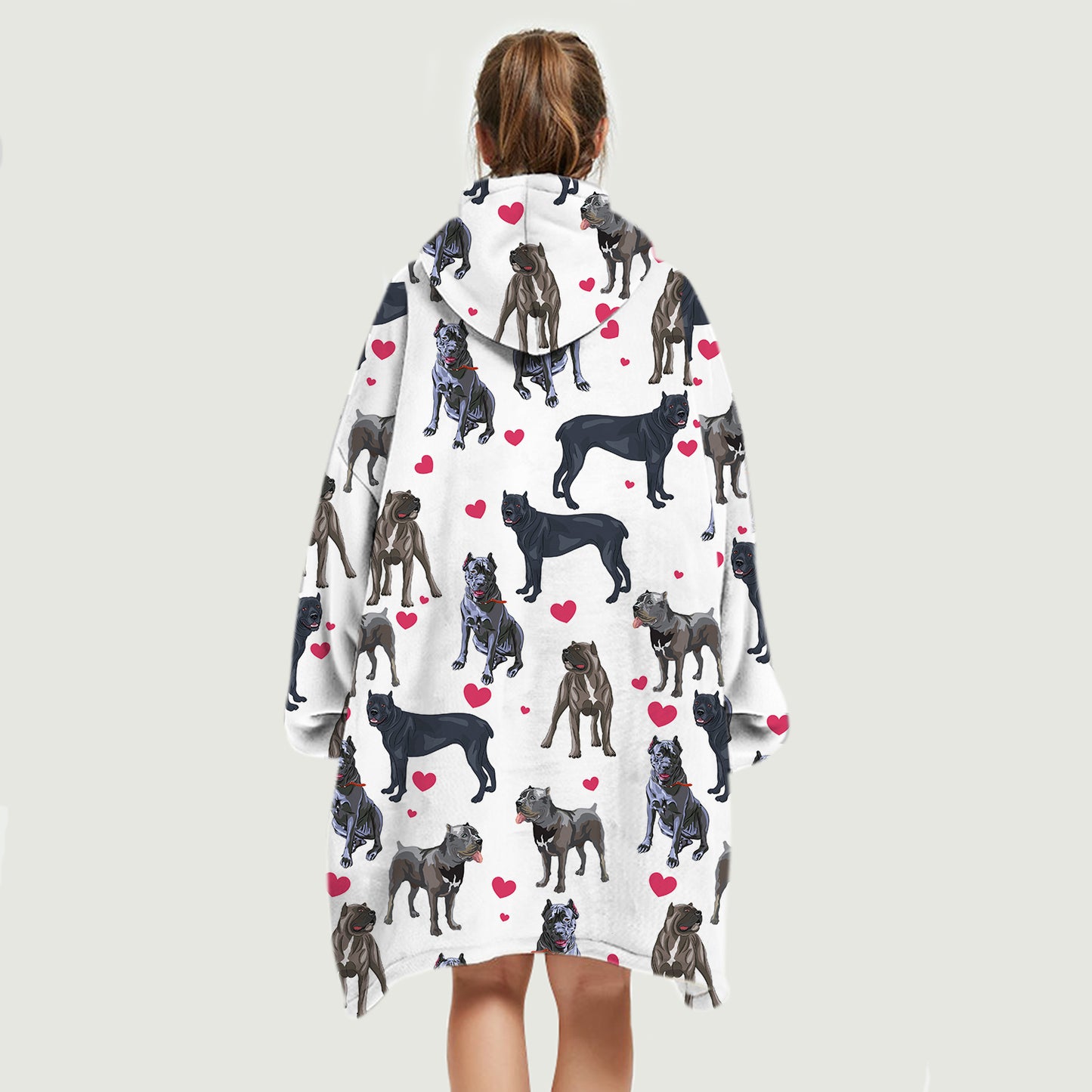 Süßer Winter – Cane Corso Fleece-Decke-Hoodie