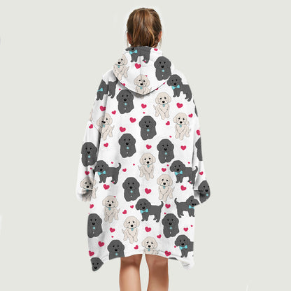 Cute Winter - Labradoodle Fleece Blanket Hoodie